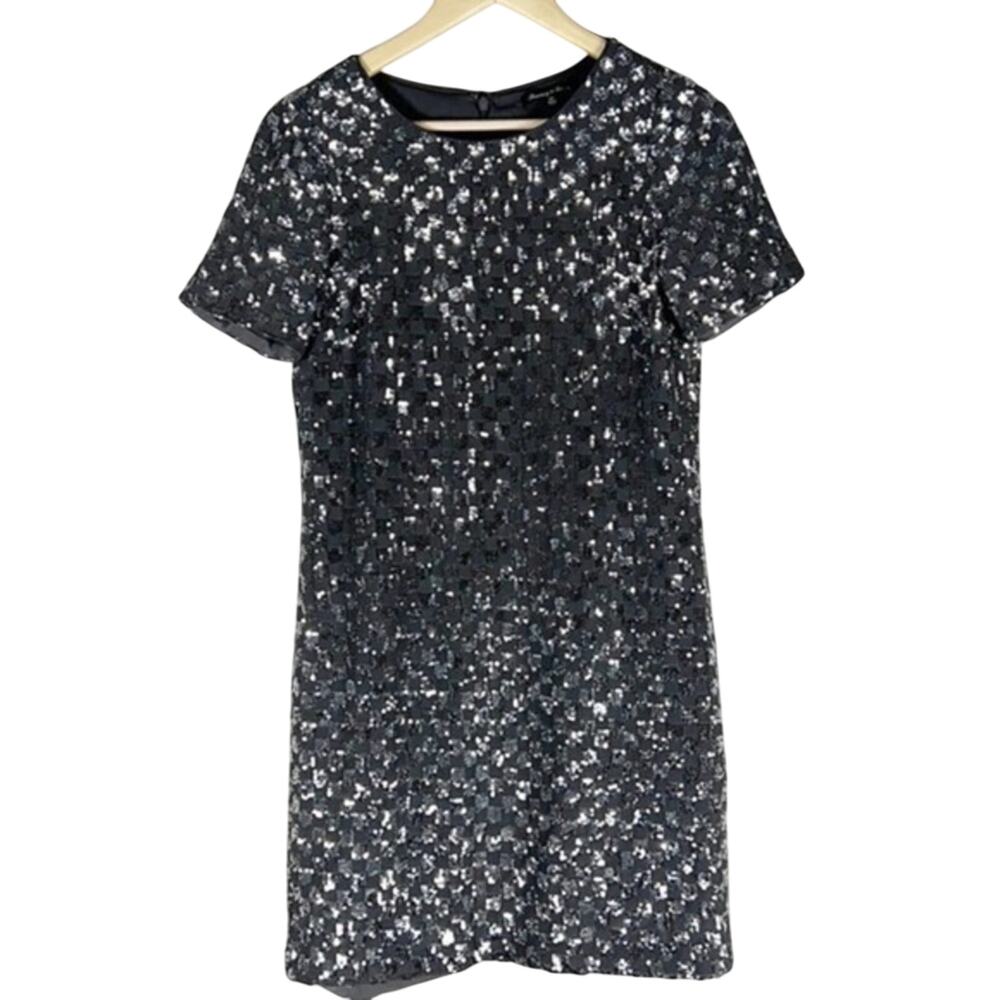 Madewell Broadway and Broome Gray Sequin Shirt Dress